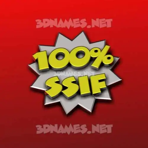 ssif in 100 Percent style - 3D name wallpaper