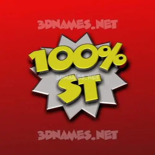 st in 100 Percent style - 3D name wallpaper st in 100 Percent style - 3D name wallpaper