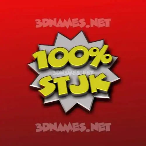 stjk in 100 Percent style - 3D name wallpaper stjk in 100 Percent style - 3D name wallpaper
