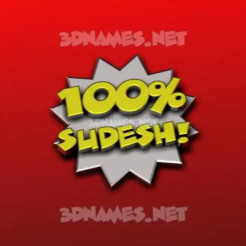 sudesh in 100 Percent style - 3D name wallpaper