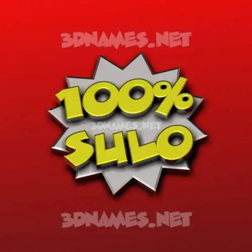 sulo in 100 Percent style - 3D name wallpaper