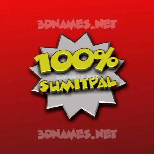 sumitpal in 100 Percent style - 3D name wallpaper