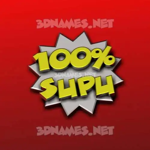 supu in 100 Percent style - 3D name wallpaper