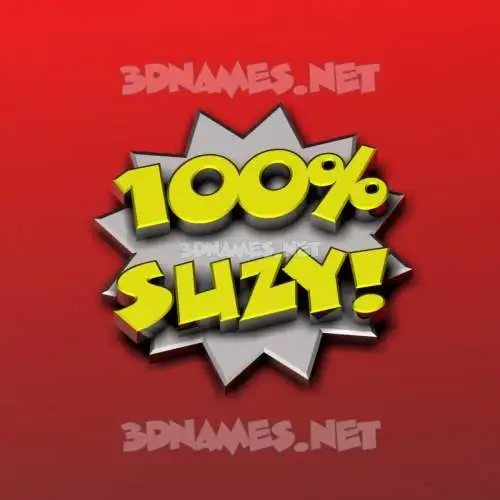suzy in 100 Percent style - 3D name wallpaper suzy in 100 Percent style - 3D name wallpaper