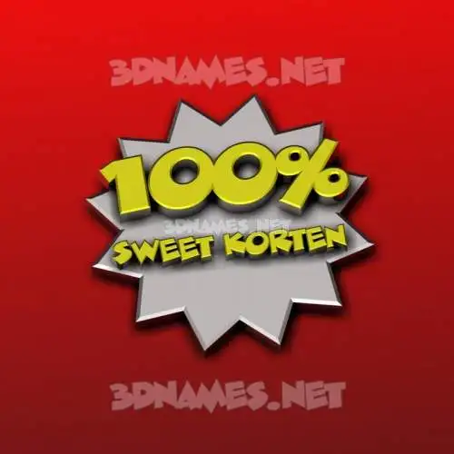 sweet korten in 100 Percent style - 3D name wallpaper sweet korten in 100 Percent style - 3D name wallpaper