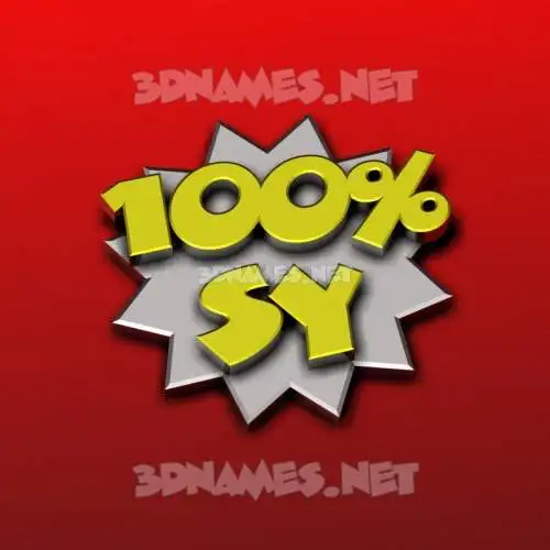 sy in 100 Percent style - 3D name wallpaper sy in 100 Percent style - 3D name wallpaper