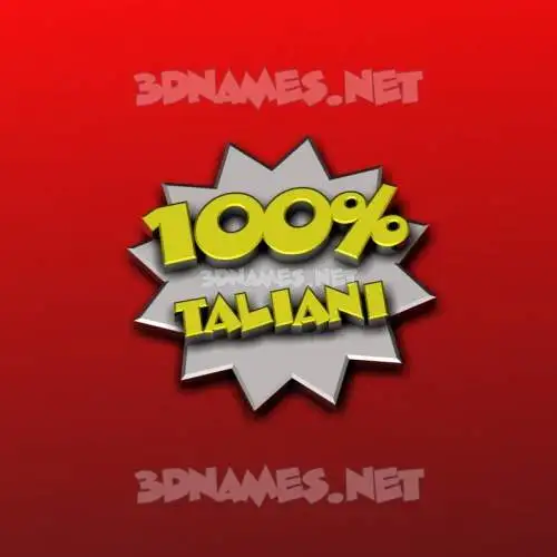 taliani in 100 Percent style - 3D name wallpaper taliani in 100 Percent style - 3D name wallpaper
