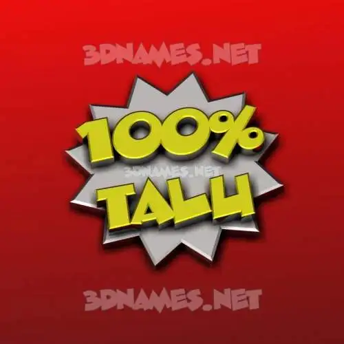talu in 100 Percent style - 3D name wallpaper talu in 100 Percent style - 3D name wallpaper