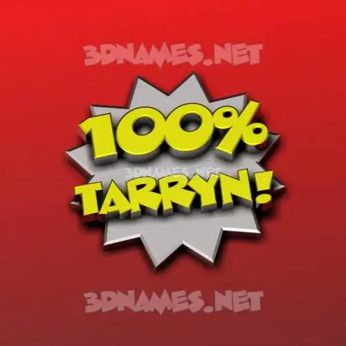 tarryn in 100 Percent style - 3D name wallpaper