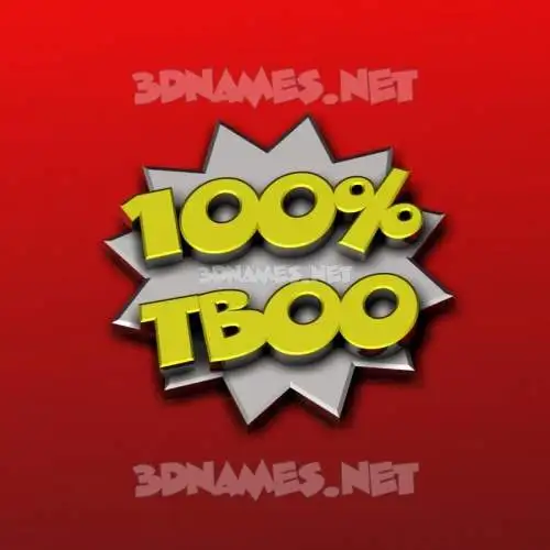 tboo in 100 Percent style - 3D name wallpaper tboo in 100 Percent style - 3D name wallpaper