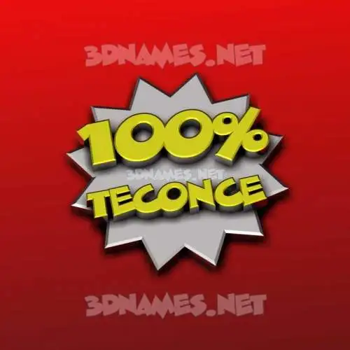 teconce in 100 Percent style - 3D name wallpaper