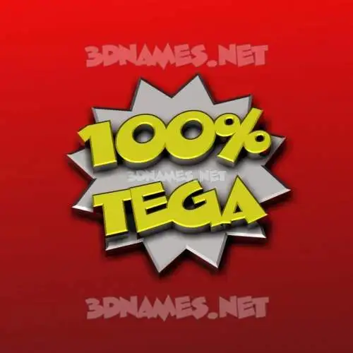 tega in 100 Percent style - 3D name wallpaper tega in 100 Percent style - 3D name wallpaper