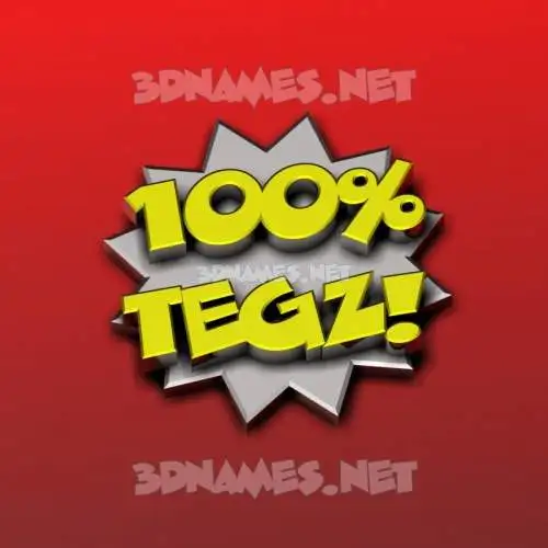 tegz in 100 Percent style - 3D name wallpaper tegz in 100 Percent style - 3D name wallpaper