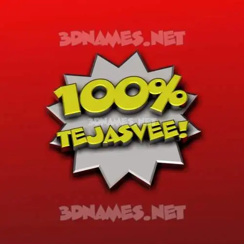 tejasvee in 100 Percent style - 3D name wallpaper