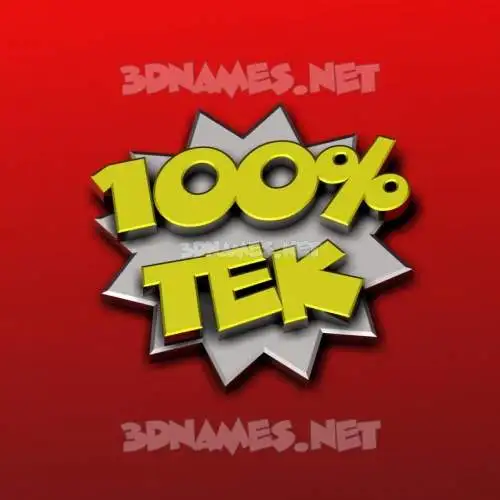 tek in 100 Percent style - 3D name wallpaper tek in 100 Percent style - 3D name wallpaper