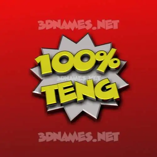teng in 100 Percent style - 3D name wallpaper teng in 100 Percent style - 3D name wallpaper