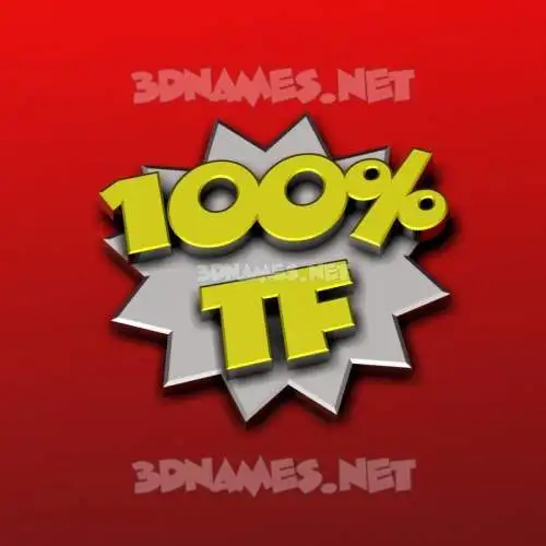 tf in 100 Percent style - 3D name wallpaper tf in 100 Percent style - 3D name wallpaper