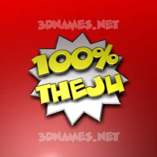 theju in 100 Percent style - 3D name wallpaper