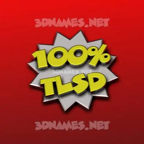 tlsd in 100 Percent style - 3D name wallpaper