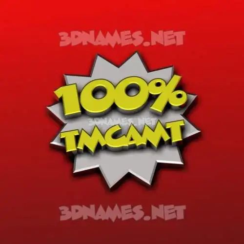 tmcamt in 100 Percent style - 3D name wallpaper