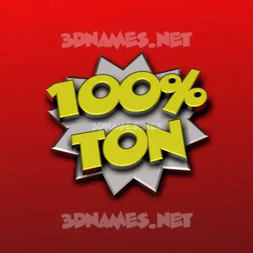 ton in 100 Percent style - 3D name wallpaper