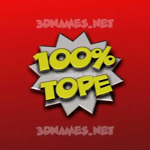 tope in 100 Percent style - 3D name wallpaper tope in 100 Percent style - 3D name wallpaper
