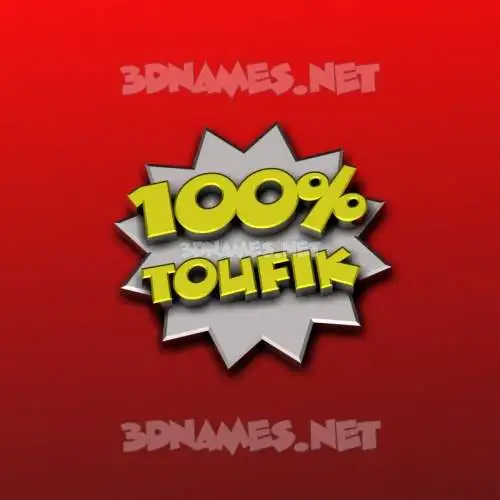 toufik in 100 Percent style - 3D name wallpaper toufik in 100 Percent style - 3D name wallpaper