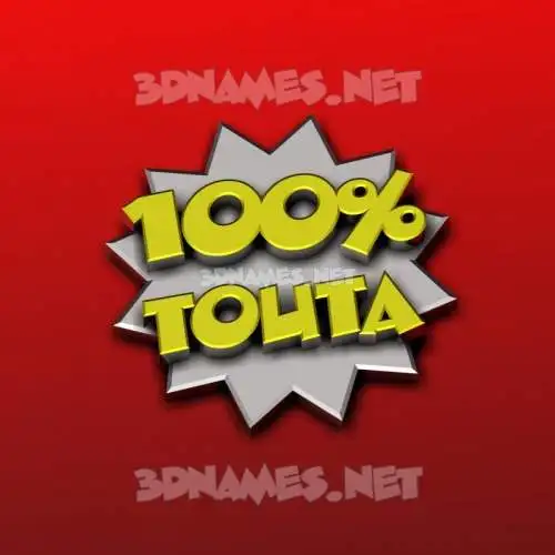 touta in 100 Percent style - 3D name wallpaper touta in 100 Percent style - 3D name wallpaper