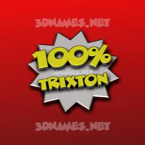 trixton in 100 Percent style - 3D name wallpaper