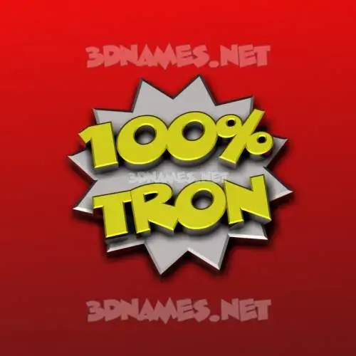tron in 100 Percent style - 3D name wallpaper tron in 100 Percent style - 3D name wallpaper