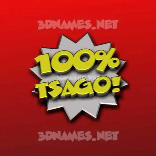 tsago in 100 Percent style - 3D name wallpaper tsago in 100 Percent style - 3D name wallpaper