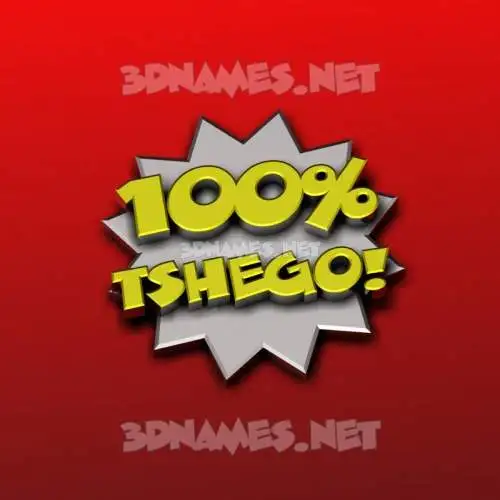 tshego in 100 Percent style - 3D name wallpaper
