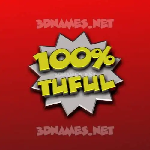 tuful in 100 Percent style - 3D name wallpaper