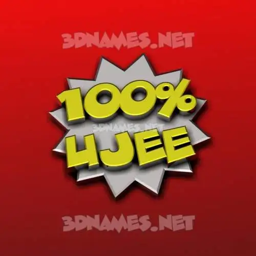 ujee in 100 Percent style - 3D name wallpaper