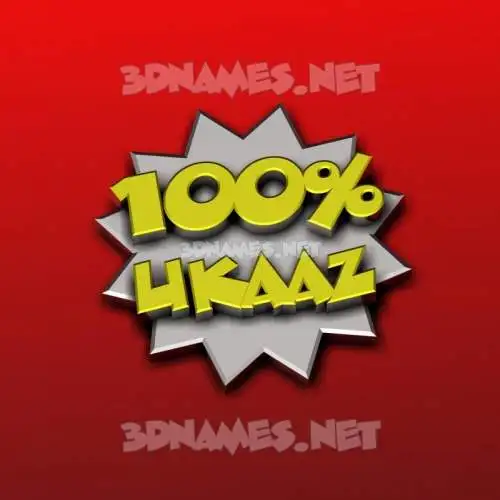 ukaaz in 100 Percent style - 3D name wallpaper ukaaz in 100 Percent style - 3D name wallpaper