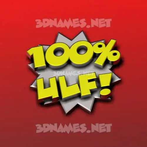 ulf in 100 Percent style - 3D name wallpaper