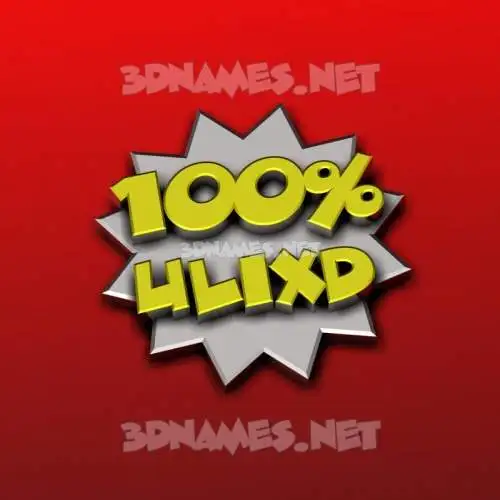 ulixd in 100 Percent style - 3D name wallpaper
