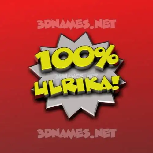 ulrika in 100 Percent style - 3D name wallpaper