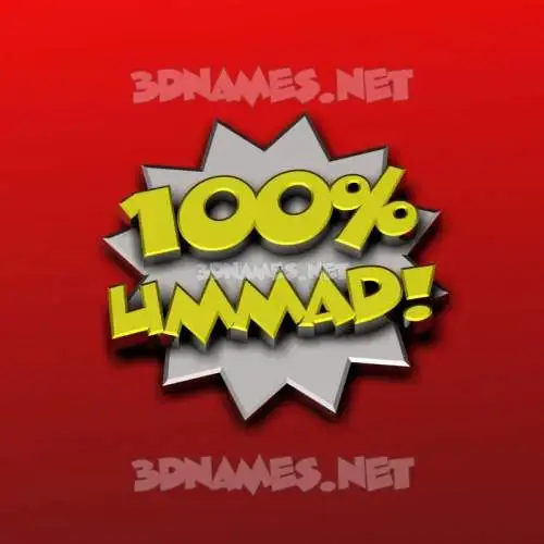 ummad in 100 Percent style - 3D name wallpaper