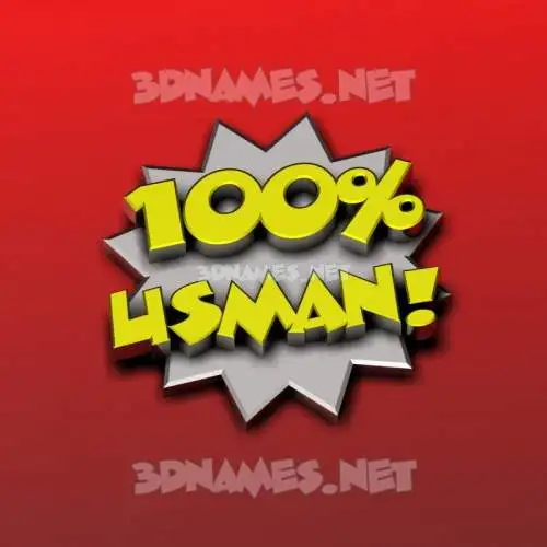 usman in 100 Percent style - 3D name wallpaper usman in 100 Percent style - 3D name wallpaper