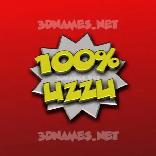 uzzu in 100 Percent style - 3D name wallpaper uzzu in 100 Percent style - 3D name wallpaper