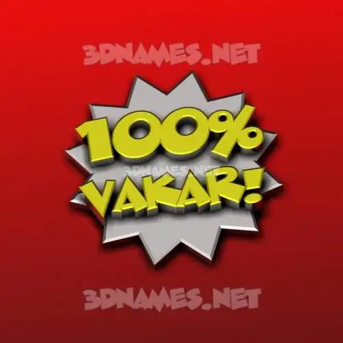vakar in 100 Percent style - 3D name wallpaper vakar in 100 Percent style - 3D name wallpaper
