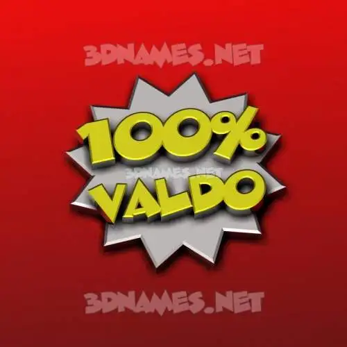 valdo in 100 Percent style - 3D name wallpaper valdo in 100 Percent style - 3D name wallpaper