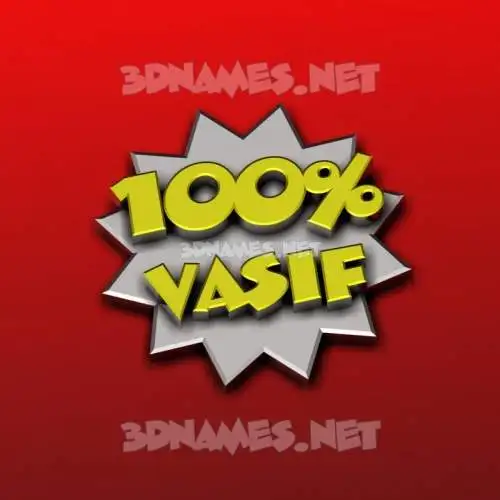 vasif in 100 Percent style - 3D name wallpaper vasif in 100 Percent style - 3D name wallpaper