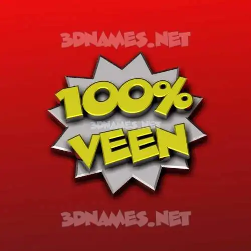 veen in 100 Percent style - 3D name wallpaper