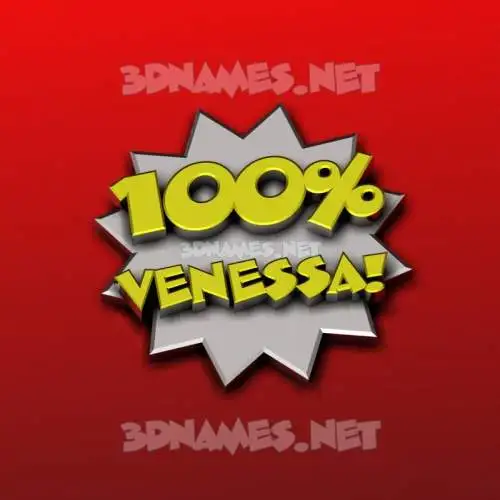 venessa in 100 Percent style - 3D name wallpaper