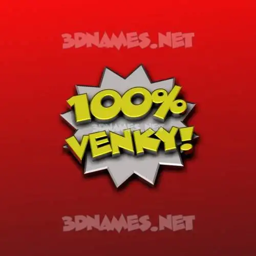venky in 100 Percent style - 3D name wallpaper