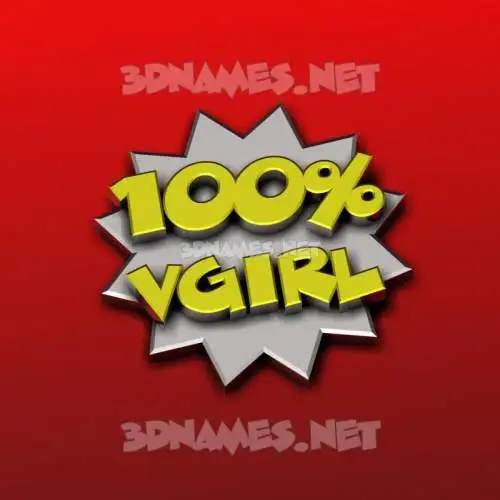 vgirl in 100 Percent style - 3D name wallpaper