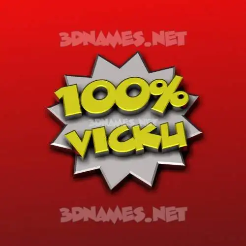 vicku in 100 Percent style - 3D name wallpaper vicku in 100 Percent style - 3D name wallpaper