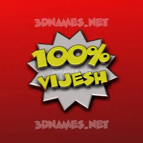 vijesh in 100 Percent style - 3D name wallpaper